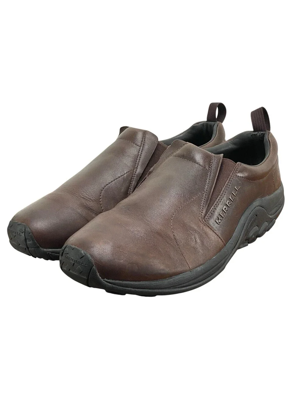 Merrell Jungle Moc Leather Men’s 12W Espresso Brown Leather Slip On Shoes